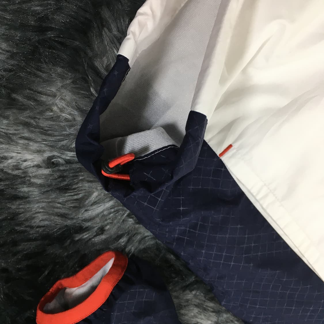 투티/A4 아식스 A77 JASPO M 바람막이 화이트 블랙 상품이미지6