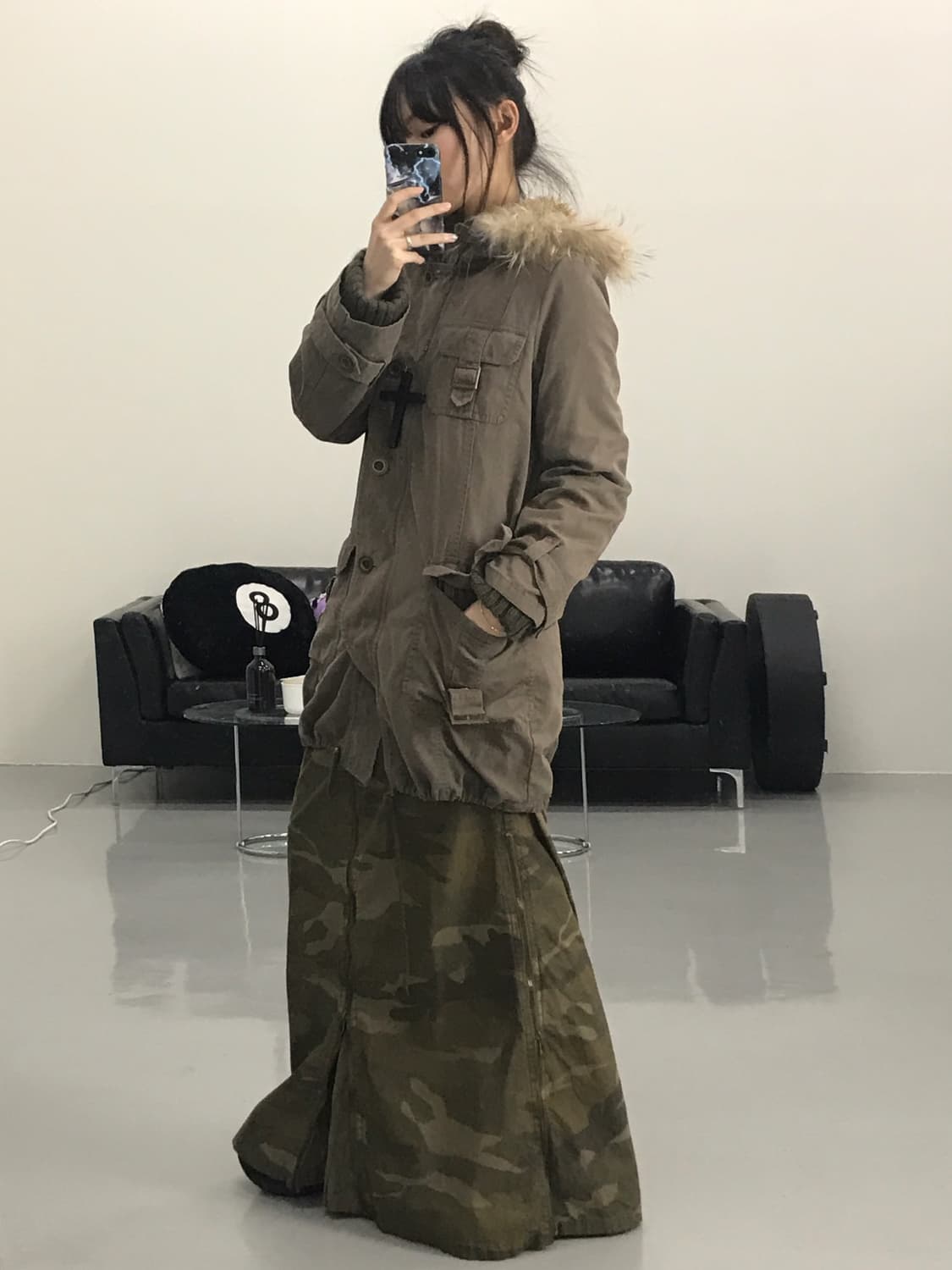 La Cream Khaki Military jacket 상품이미지3