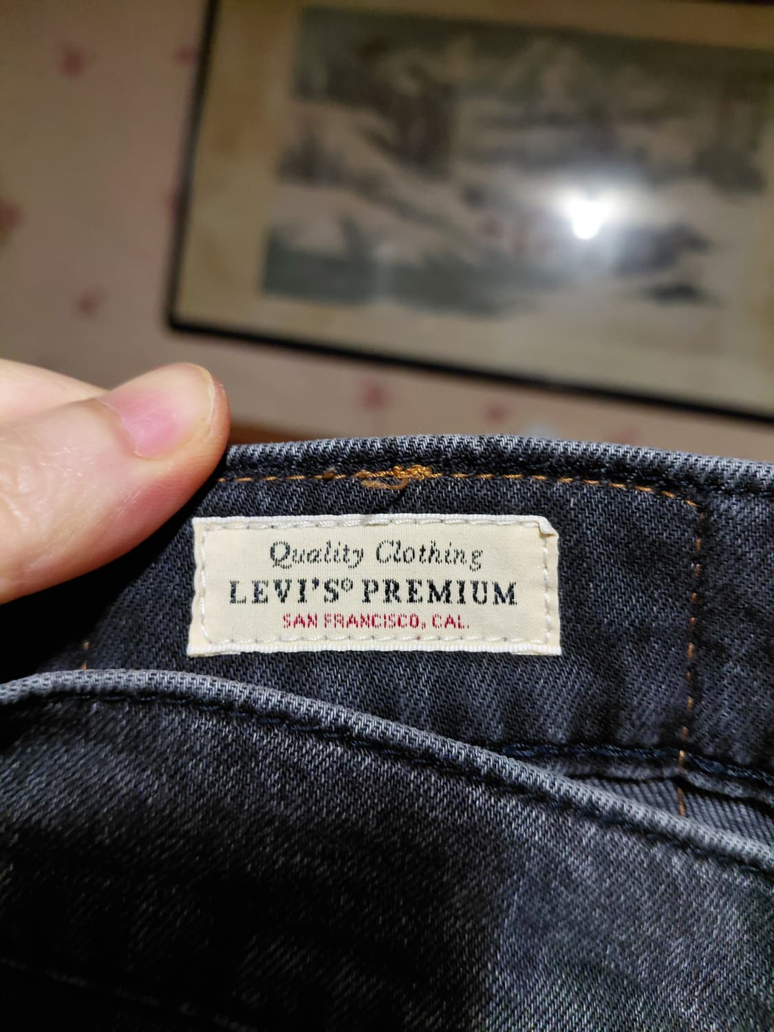 [리바이스505]프리미엄 레귤러핏 흑청 쿨진 30사이즈  상품이미지4