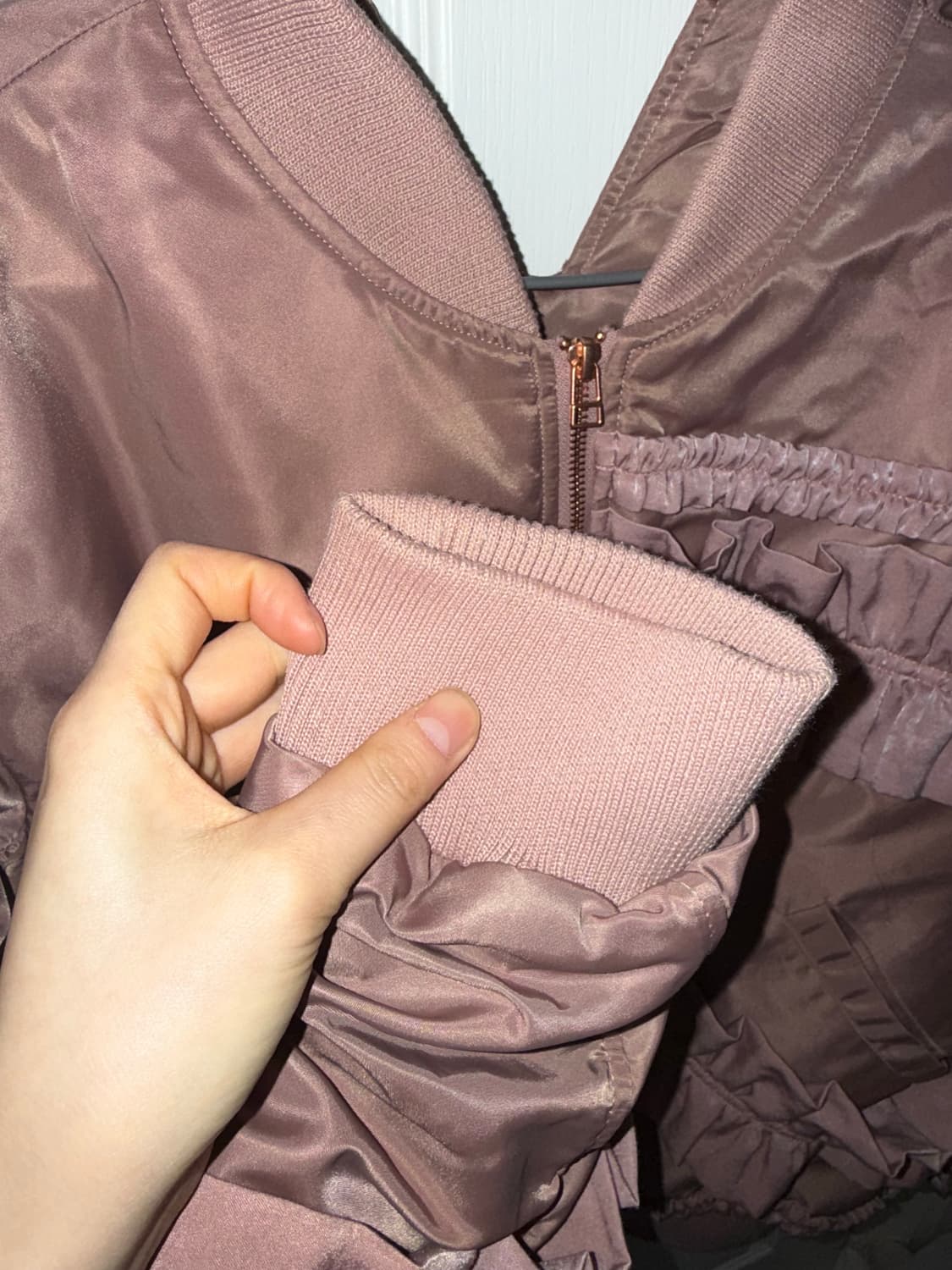 요하닉스 인디핑크 새틴 프릴 항공점퍼  상품이미지9