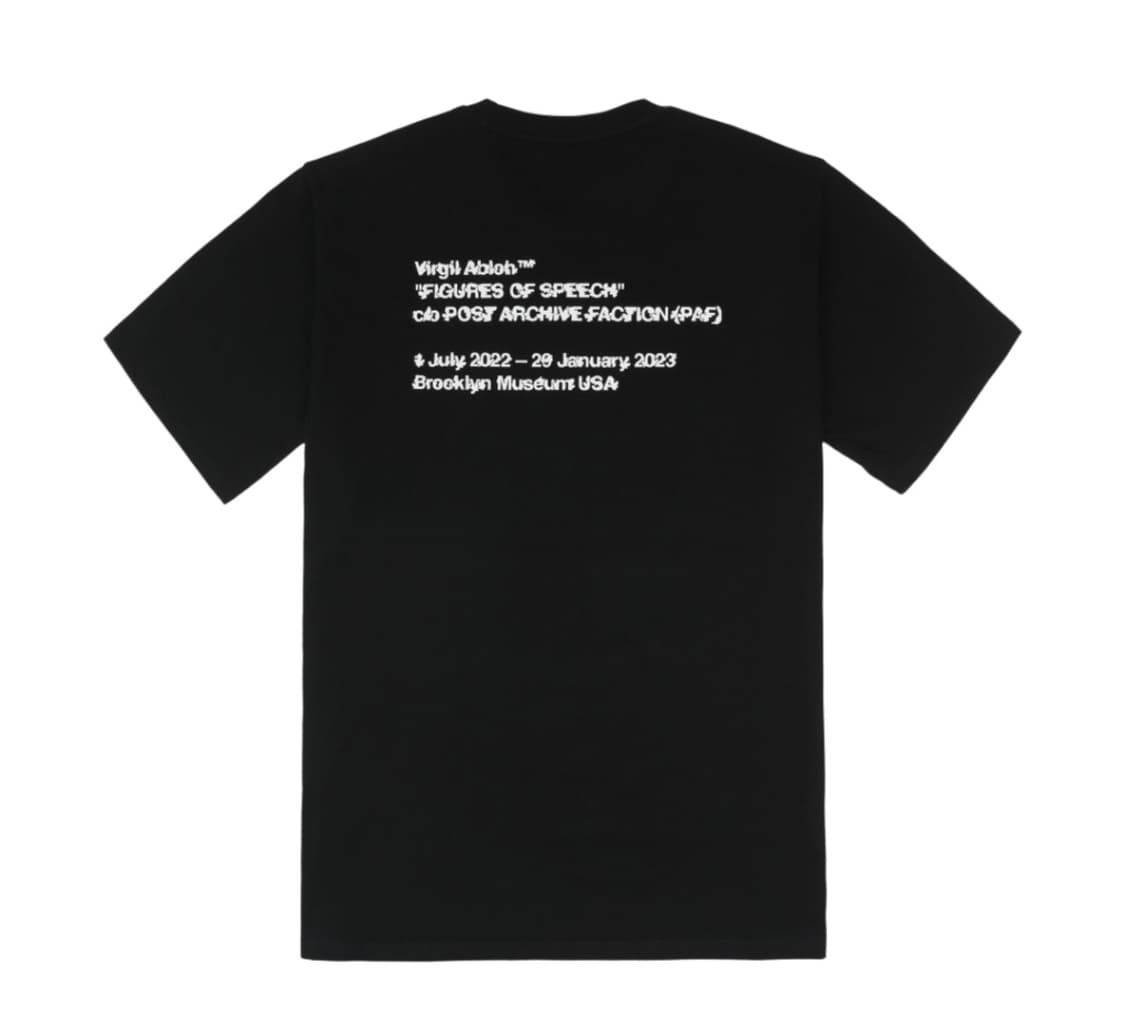 XXL) 오프화이트 x 포스트아카이브팩션 빈티지 티셔츠 블랙 상품이미지2