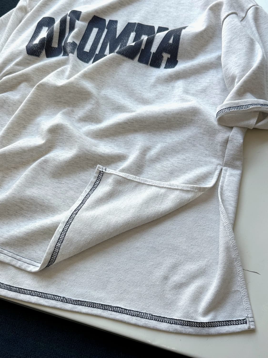 Design print wide sweat t-shirt 상품이미지4