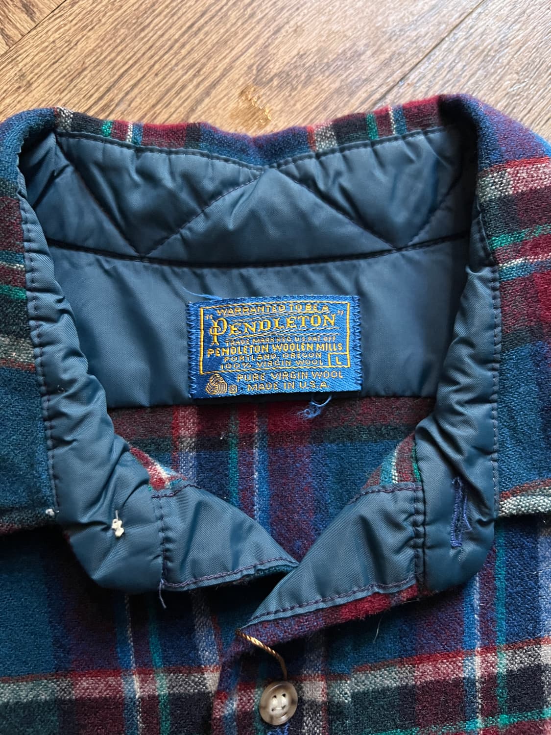 [L]펜들턴 Made in USA 퓨어 버진 울 타탄체크 셔츠 상품이미지2