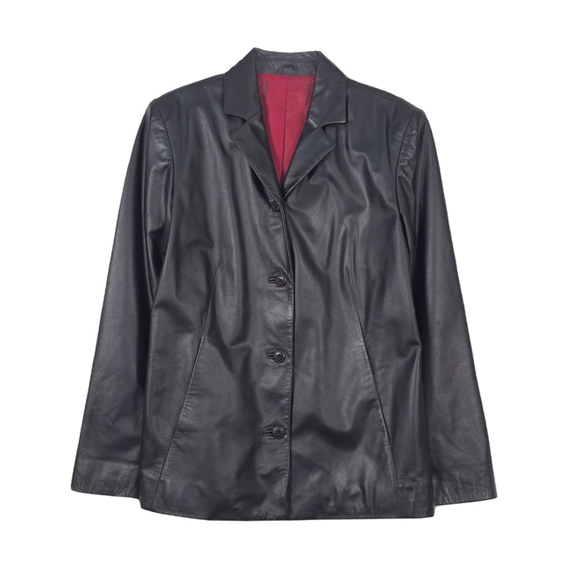 빈티지 천연 가죽 4버튼 블레이저 상품이미지1