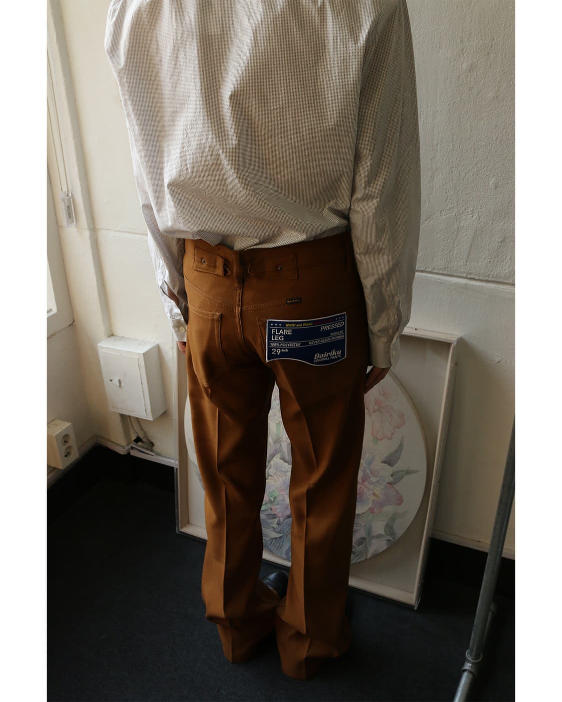 다이리쿠 브라운 부츠컷 트라우저 상품이미지3