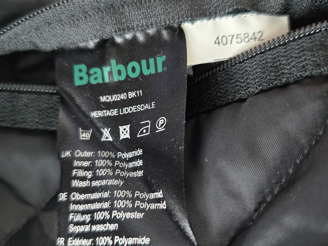 바버 리데스데일 퀼팅 자켓 블랙 S 상품이미지4