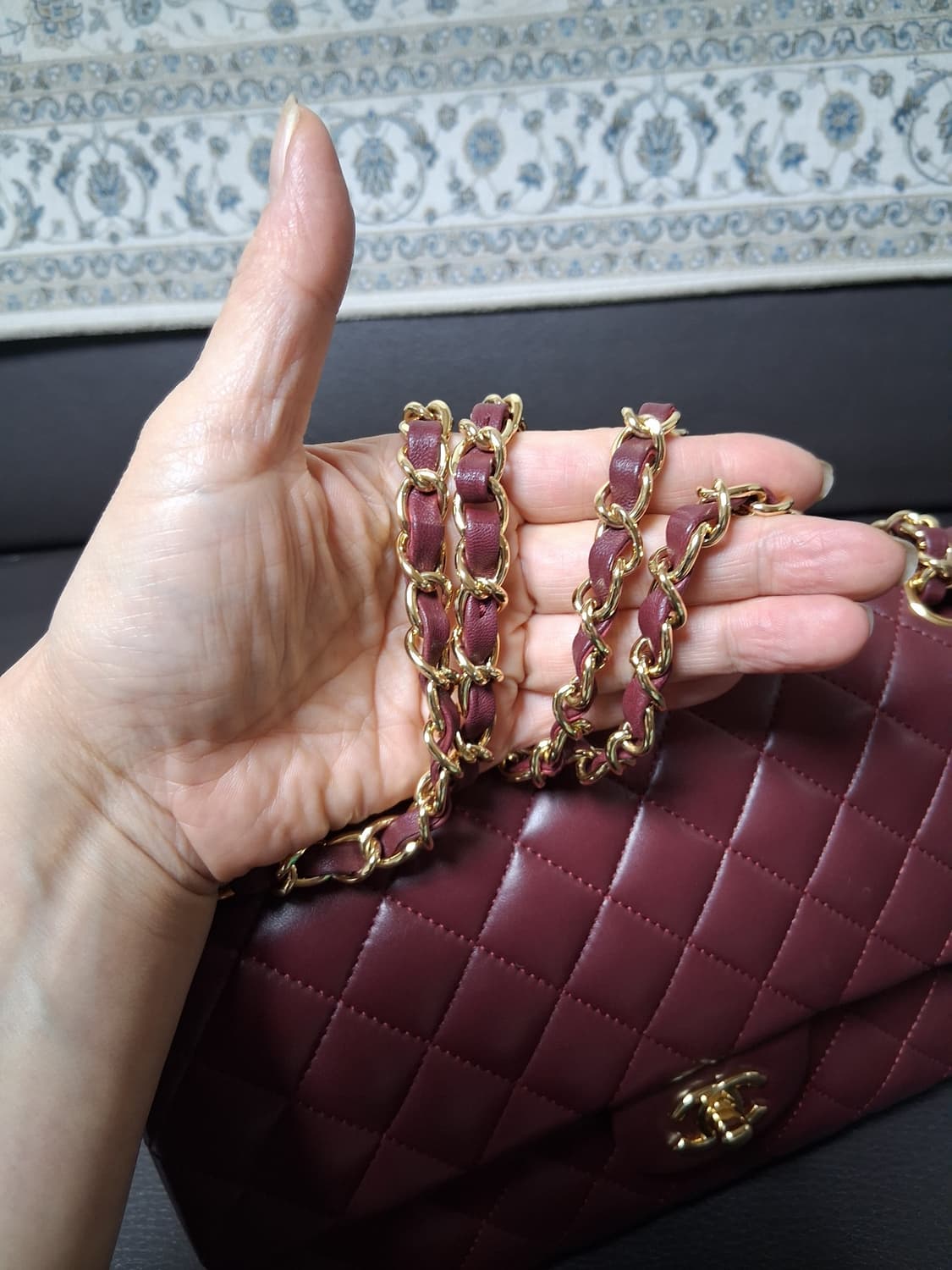 샤넬버건디크로스숄더백 상품이미지8