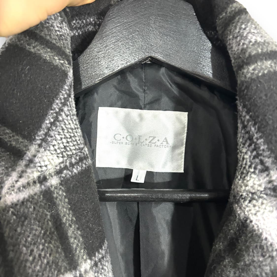 콜자 체크 코트 상품이미지5