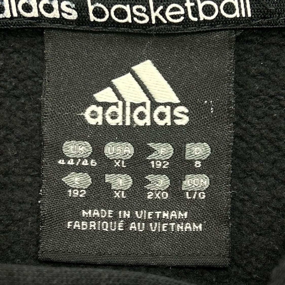 아디다스 블랙 화이트 빅 트레포일 스웻후드 XL 상품이미지5