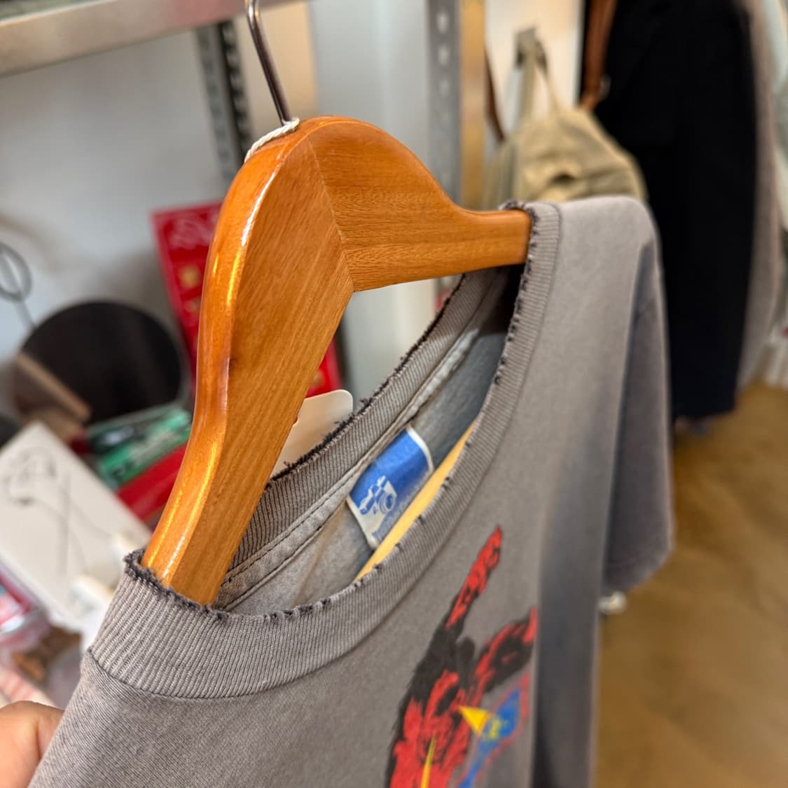 90 00S 엑스라지 하드 페이딩 데미지 빈티지 스트릿 티셔츠 S 상품이미지7