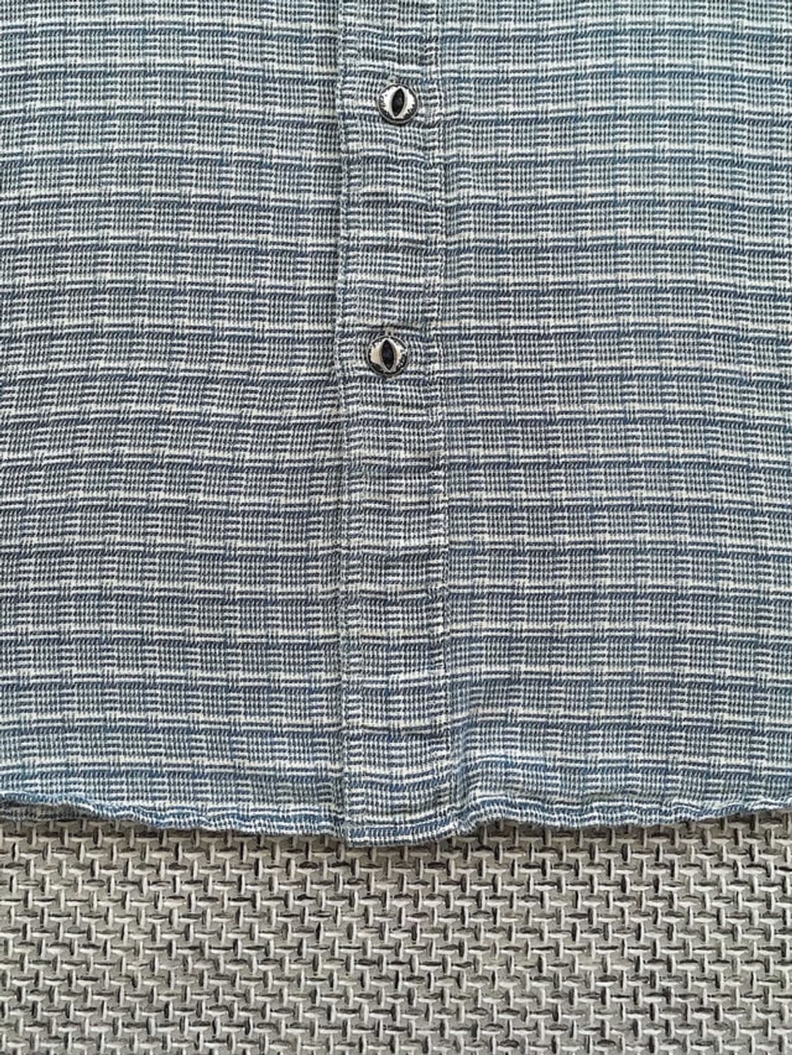 India made indigo-blue check shirts 상품이미지5