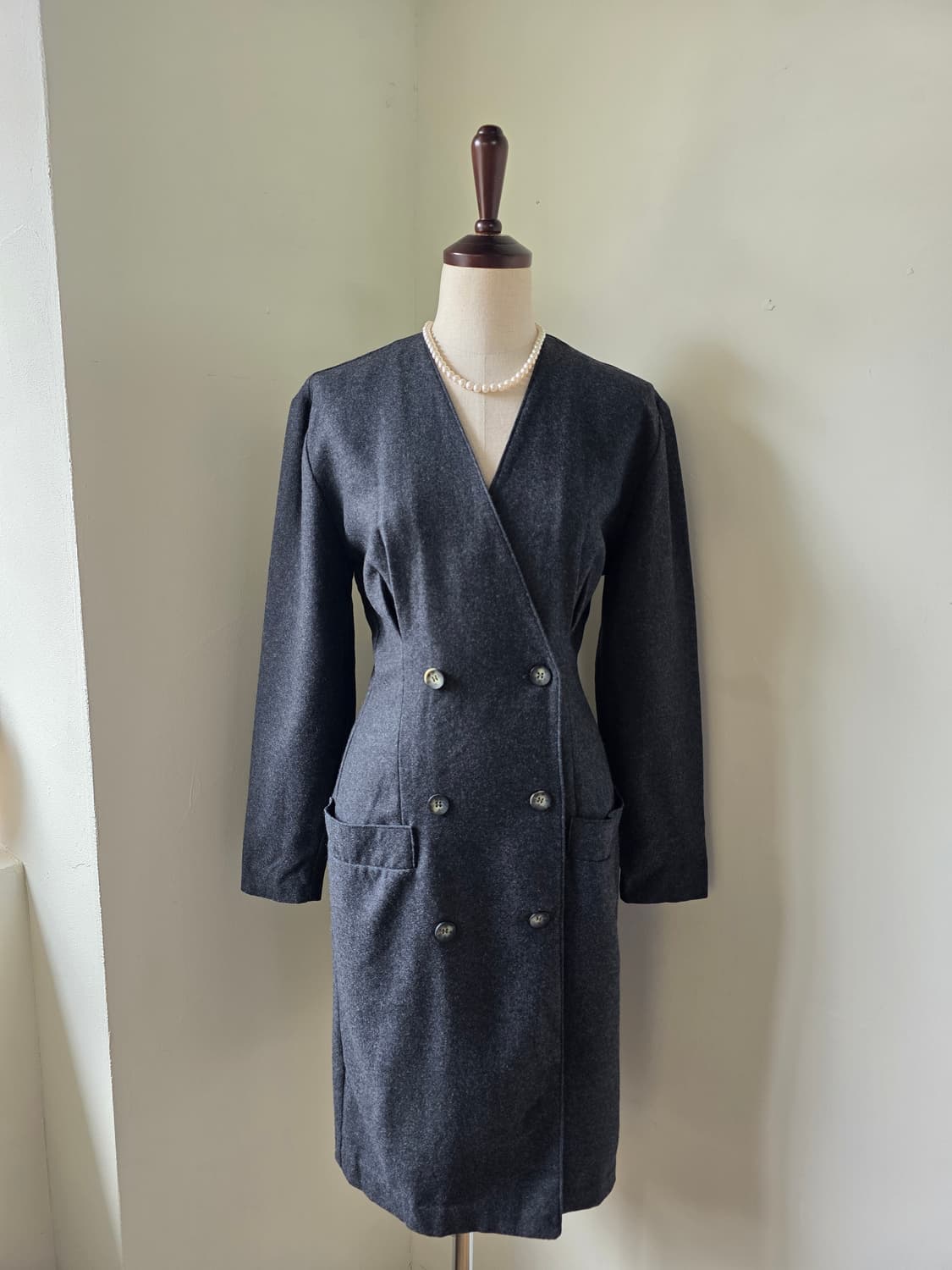 이태리 울100 더블 원피스 상품이미지3