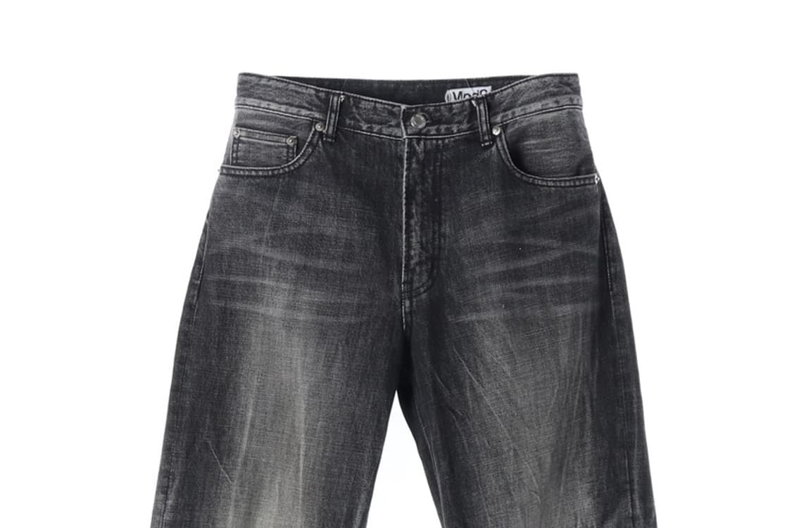 모드나인 MOD7w 와이드 스트레이트 흑청 데님 팬츠 상품이미지3