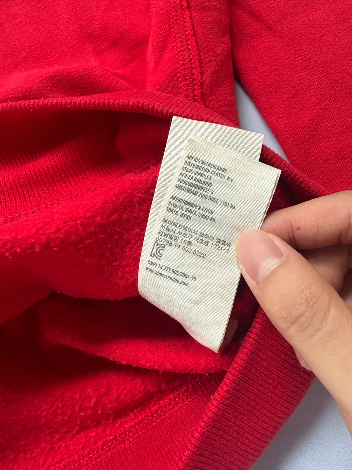 아베크롬비 빈티지 y2k 레드 후드집업 상품이미지5
