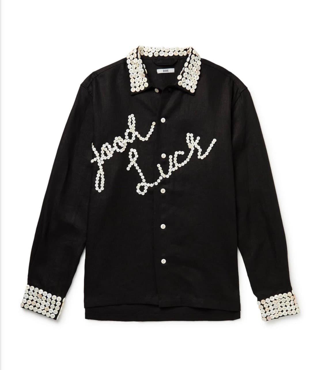 bode) good luck button linen shirts 상품이미지1