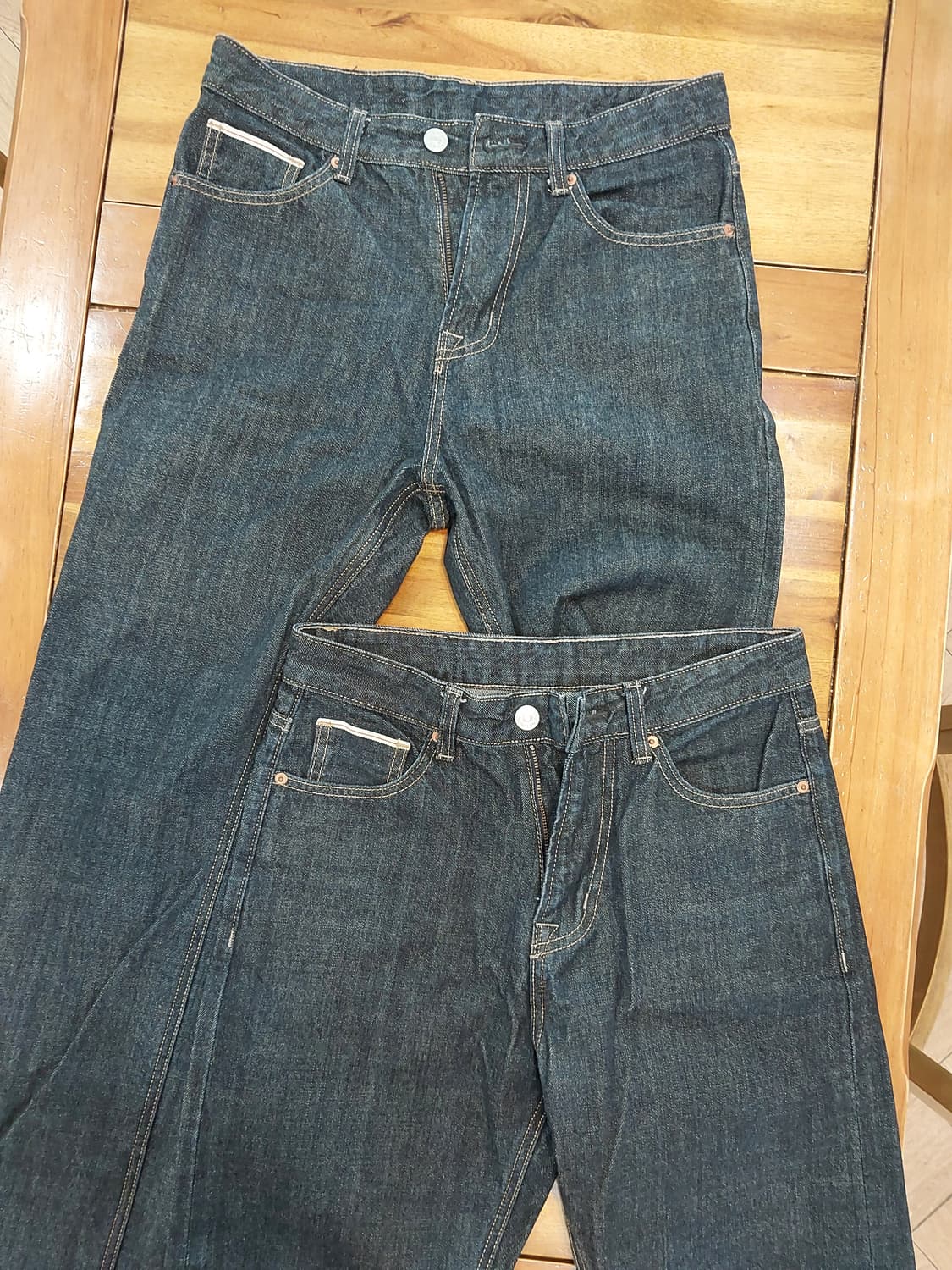 스파오 레귤러 스트레이트 셀비지 데님팬츠 28, 30사이즈 2벌 일괄판매 상품이미지3