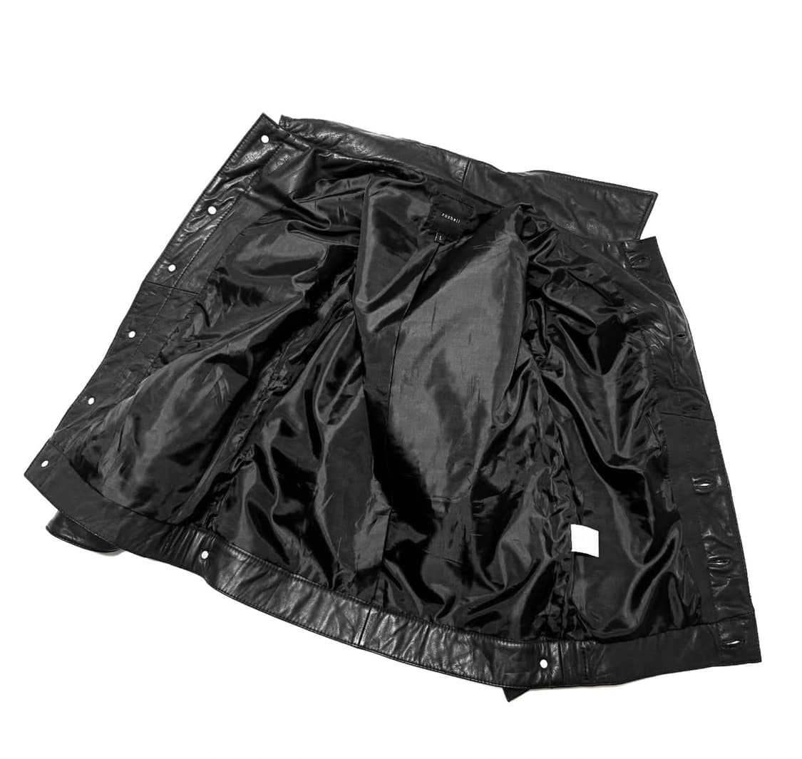 roshell - 레더 패치워크 트러커 자켓 상품이미지4