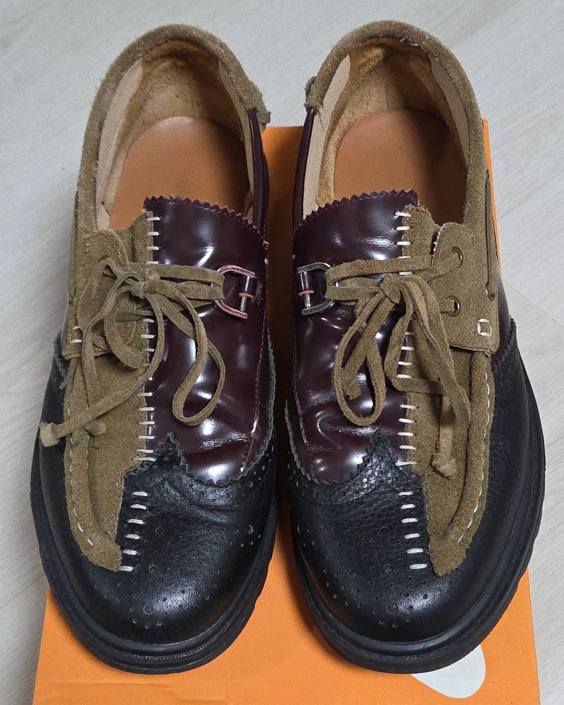 (착샷) 컬러 kolor 로퍼 데크 레더 스웨이드 상품이미지3