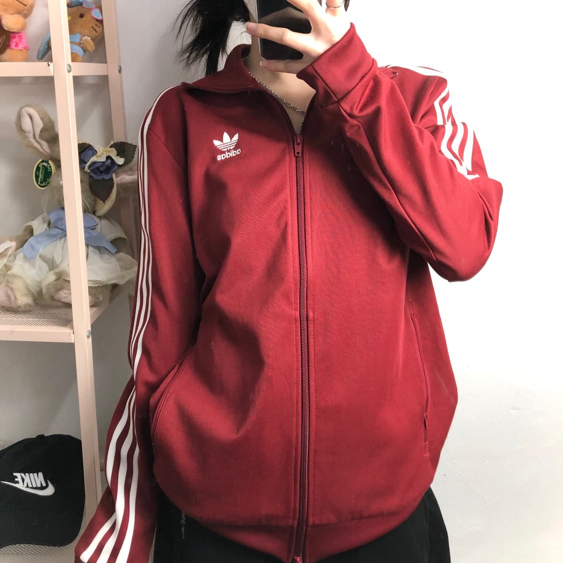 아디다스 버건디 베켄바우어 투웨이 져지 상품이미지2