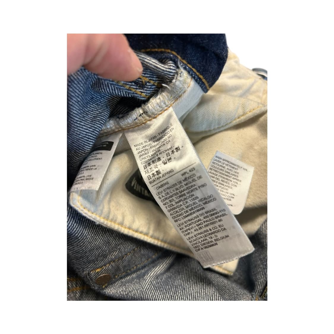 34x32 리바이스 LVC 1955 501XX 인디고 셀비지 데님팬츠 상품이미지7