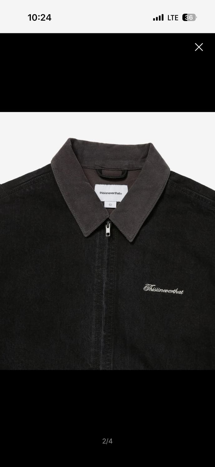 디스이즈네버댓 데님워크자켓 블랙 s사이즈 상품이미지2