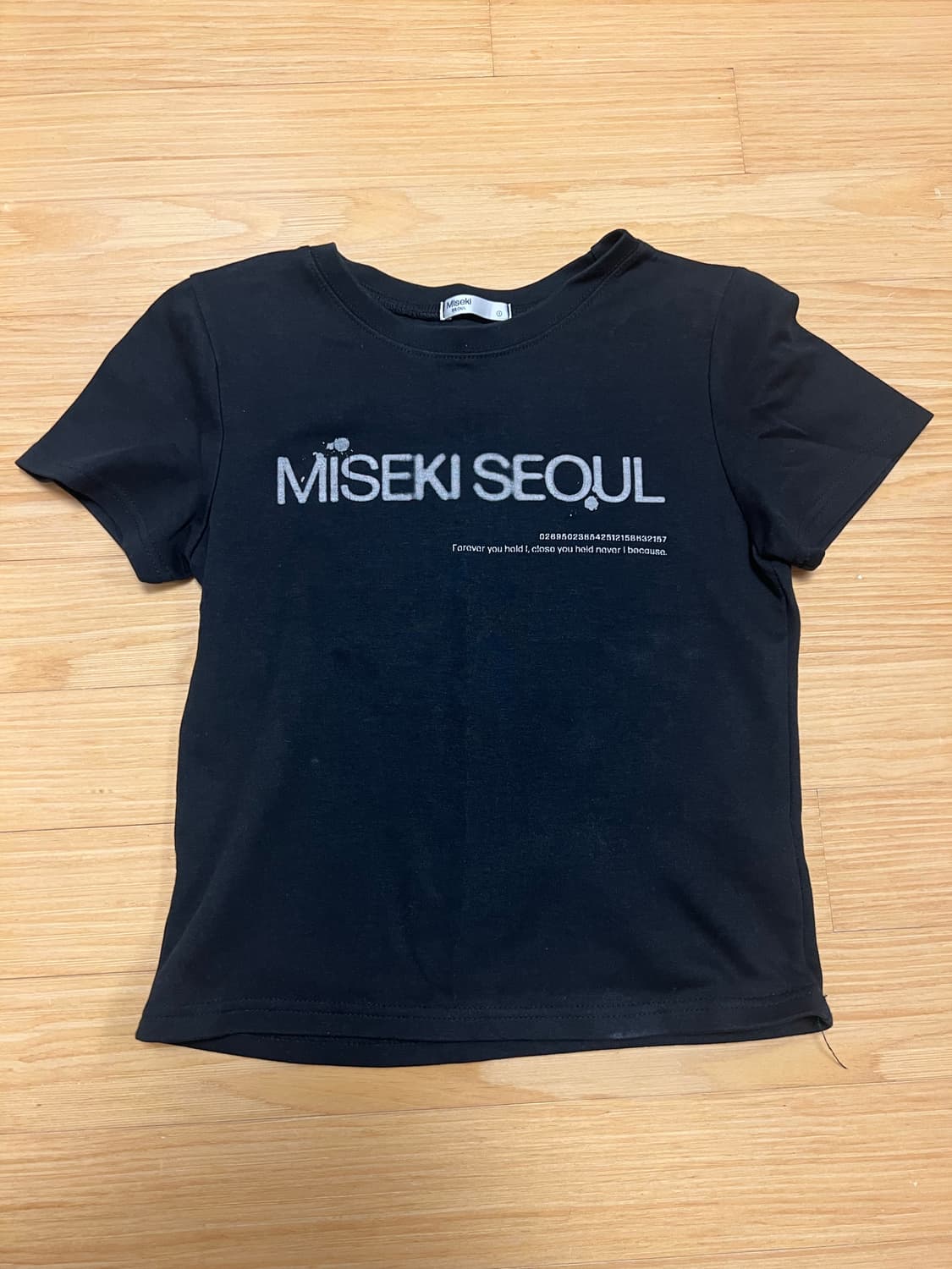 미세키서울 로고 숏 슬리브 반팔 티서츠 블랙 상품이미지6