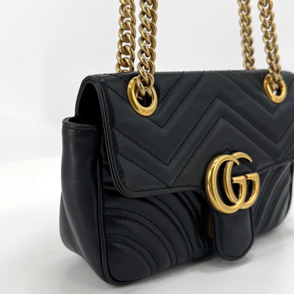 [감정완료] 구찌 마틀라세 스몰 체인 크로스백 블랙 상품이미지7