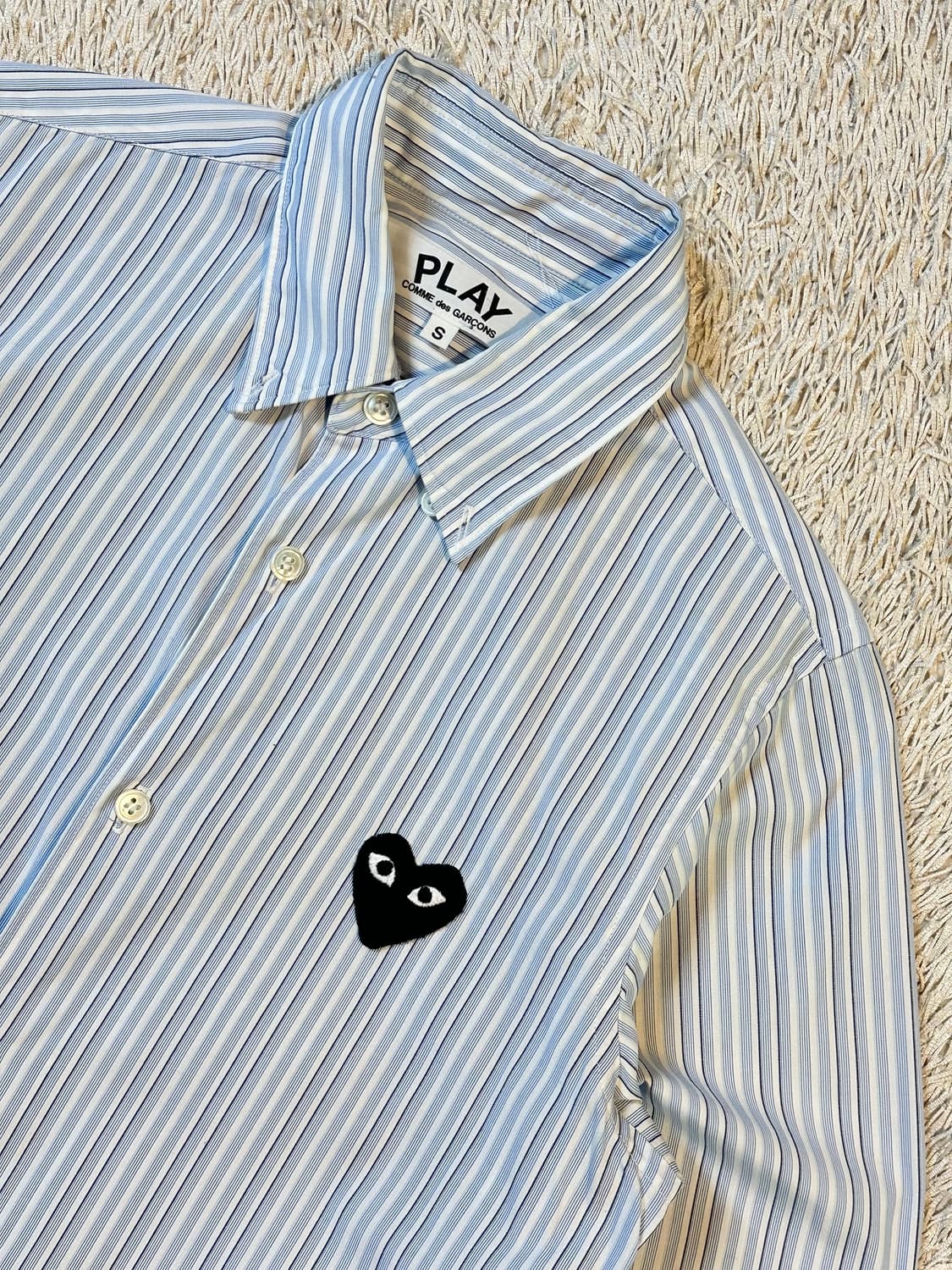 꼼데가르송 CDG 블랙와펜 스트라이프 셔츠 블루 상품이미지2