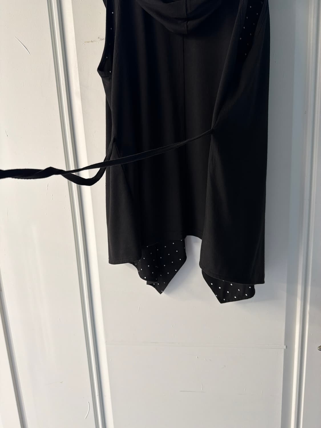 일본빈티지 도트 후드 베스트 상품이미지10