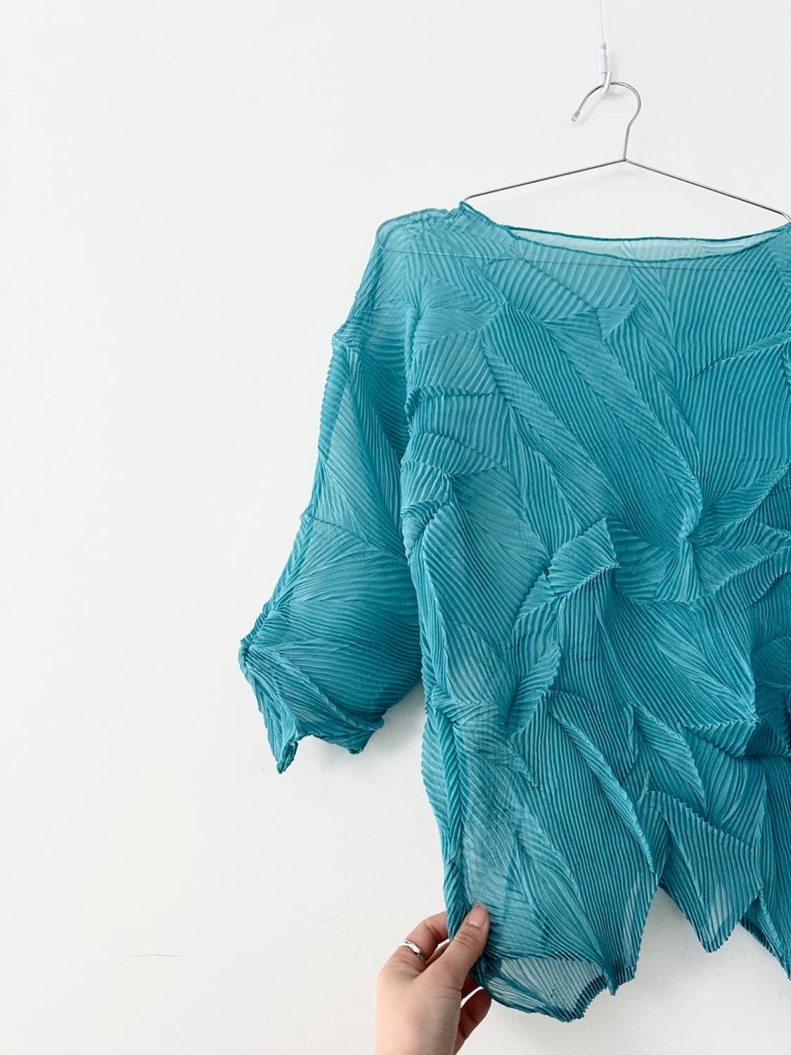 PLEATSME textured top / mint 상품이미지7