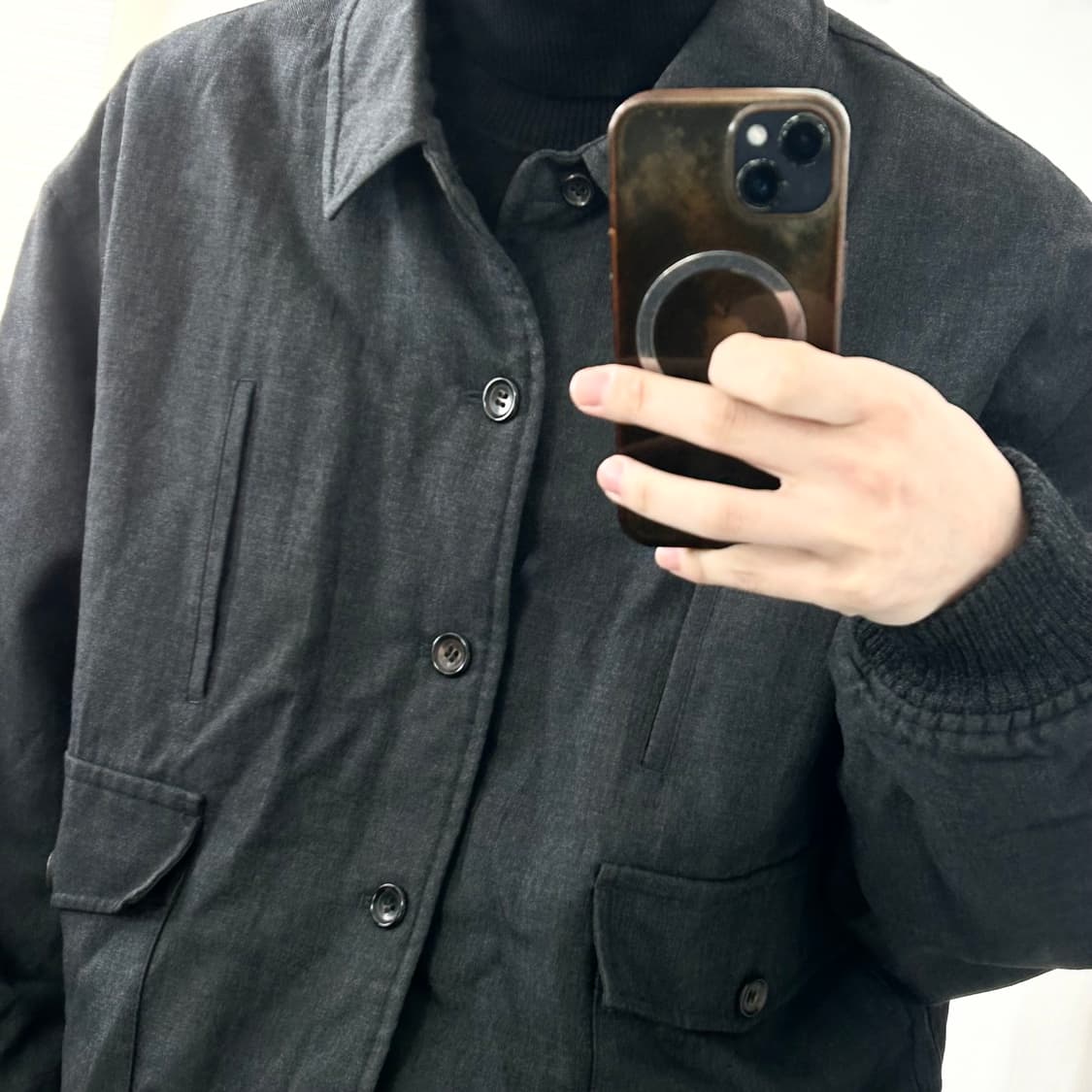 꼼데가르송 옴므 90s 헤링본 봄버 자켓 상품이미지4