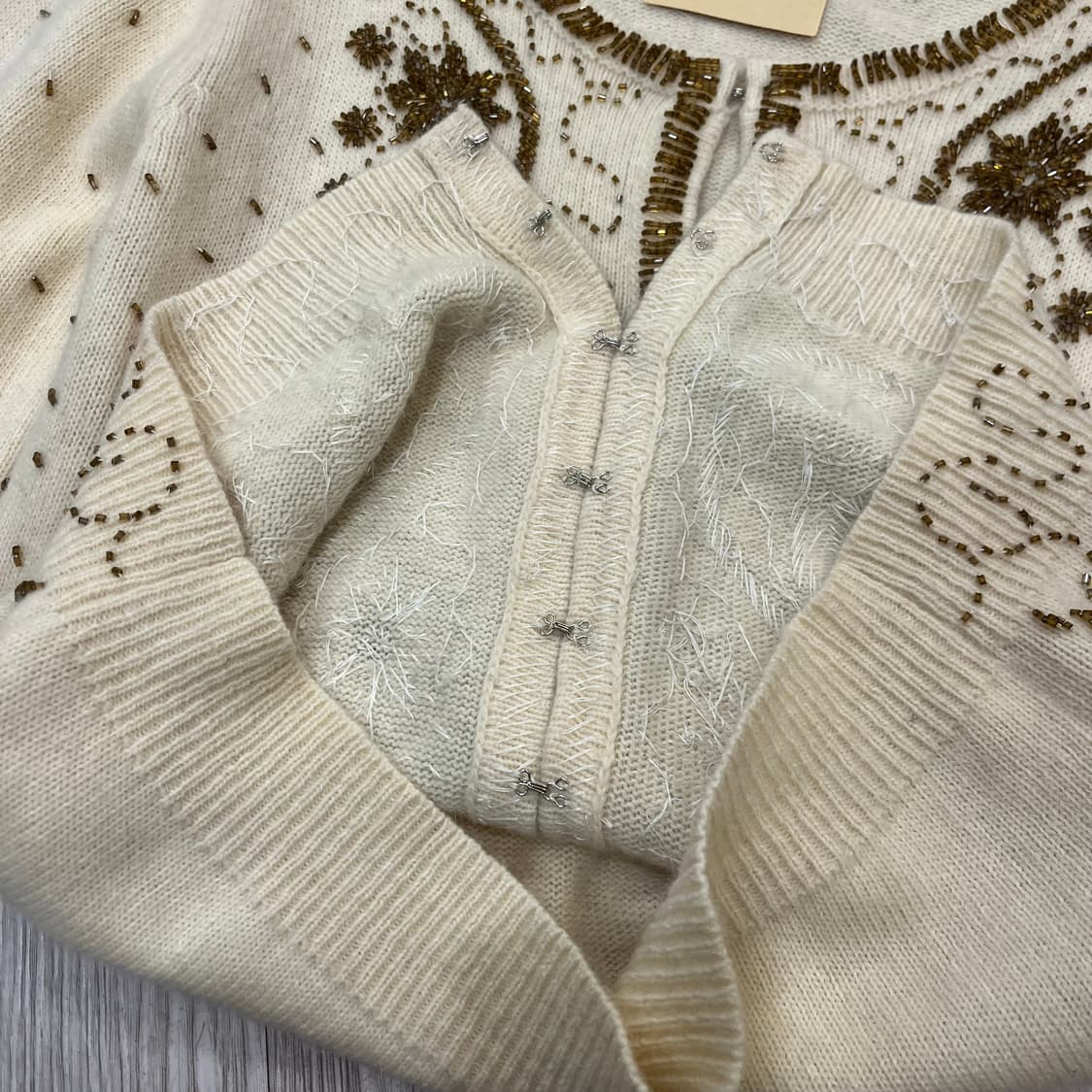 빈티지 핸드메이드 앙고라 가디건  상품이미지3