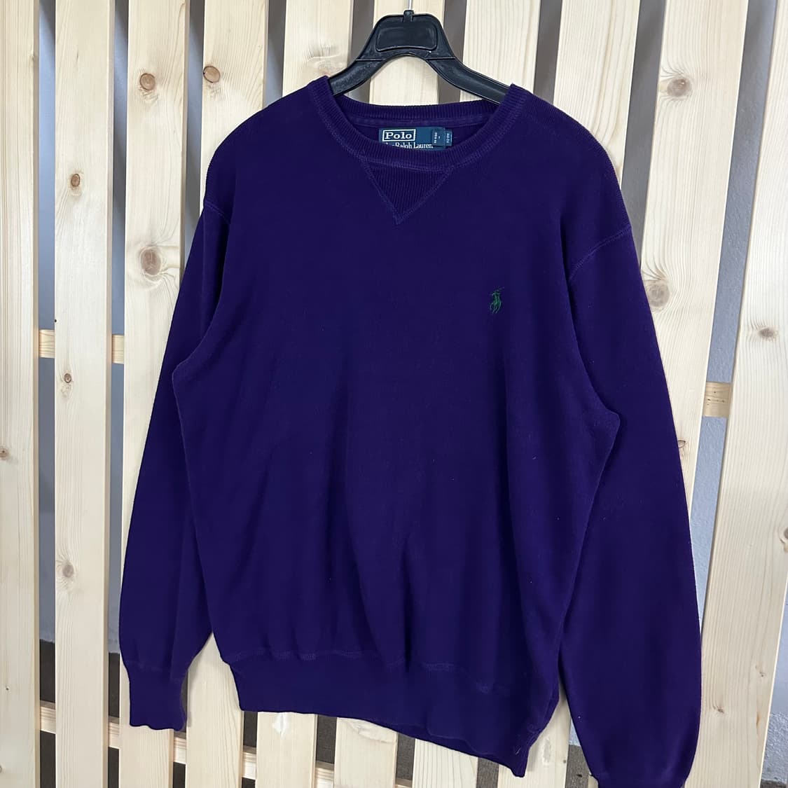 (M) 폴로 랄프로렌 퍼플 라운드 니트 맨투맨 상품이미지2