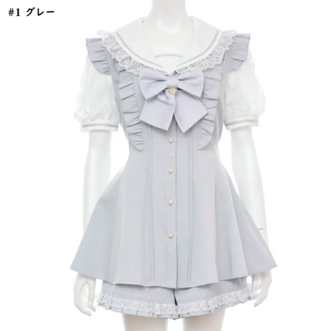 시허니 레이스 세일러 칼라  상품이미지1