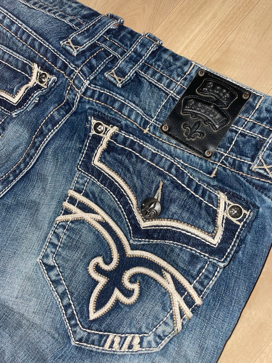 Y2k low straight vintage jeans 상품이미지2