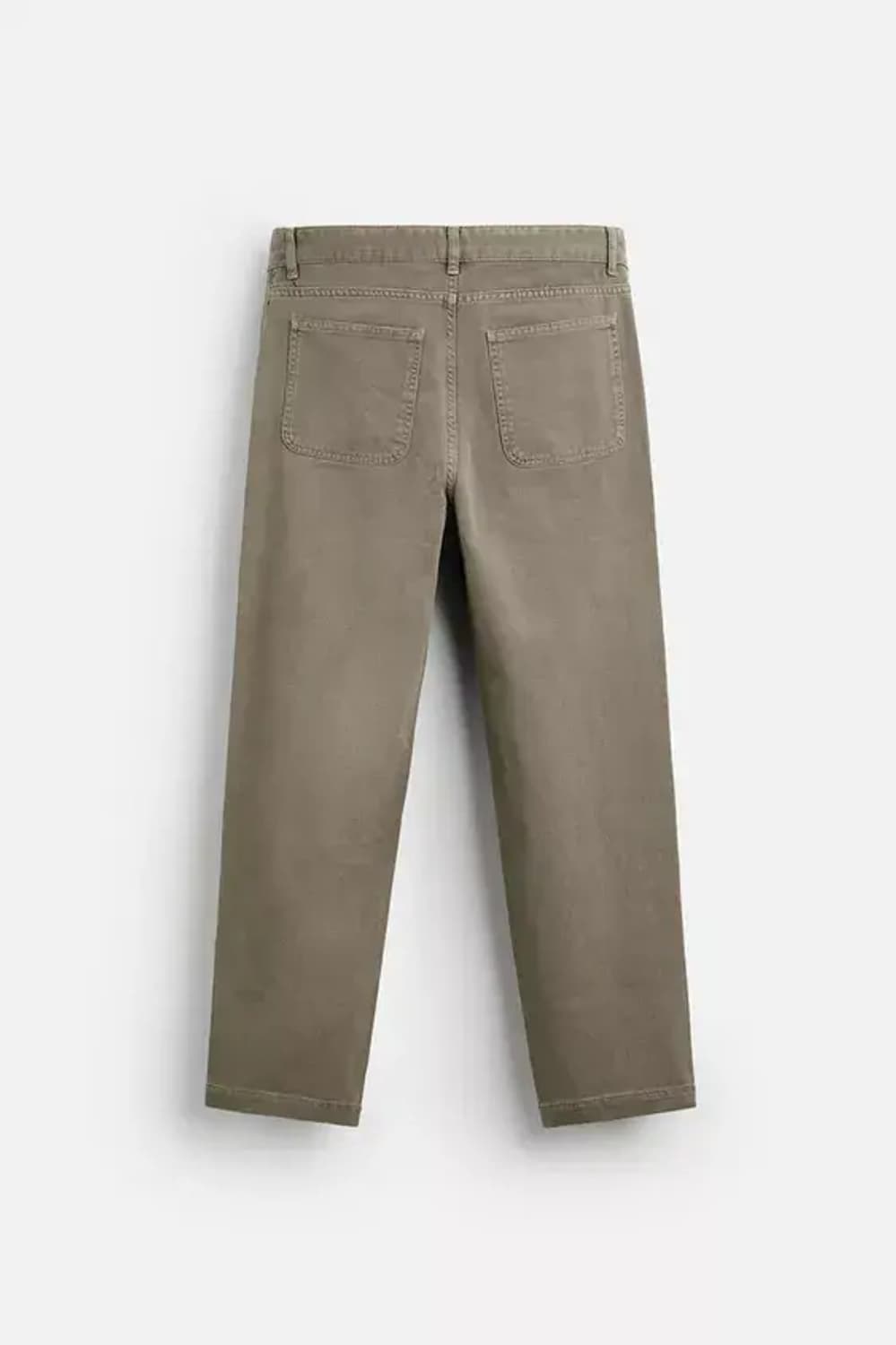 [31] 자라 zara 면바지 스트레이트핏 테이퍼드핏 긴바지 슬랙스 카키 상품이미지5