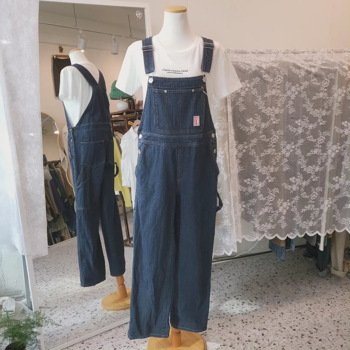 Palepale 진청 오버롤 팬츠 상품이미지2