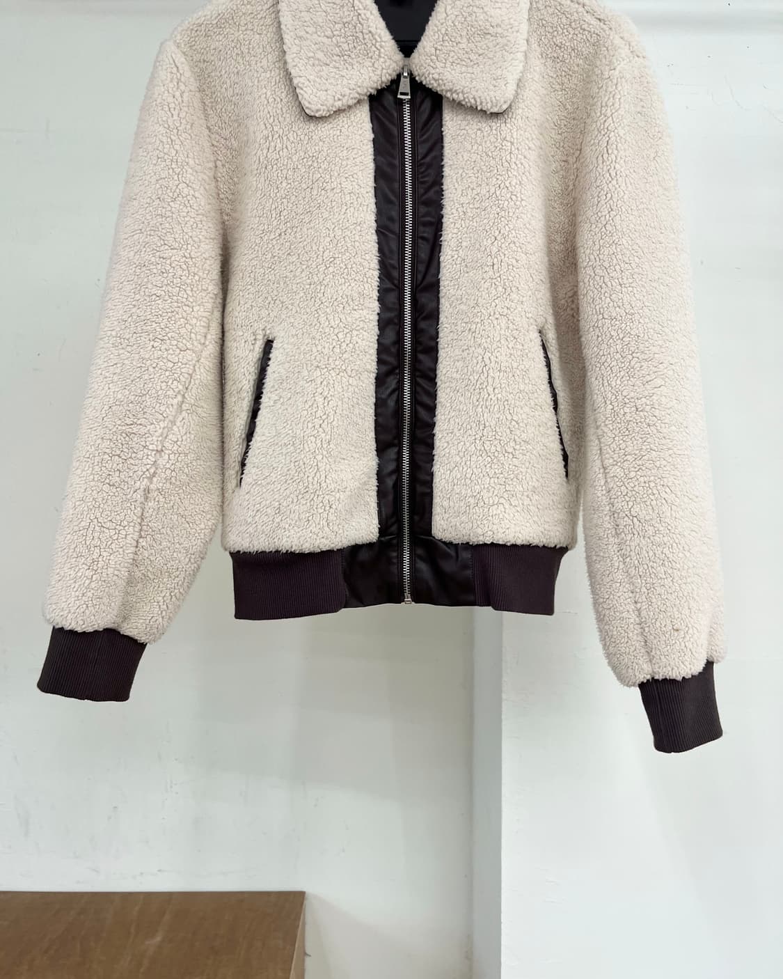 랄프로렌 블랙라벨 크림 폭스레더 플리스 코트 상품이미지5