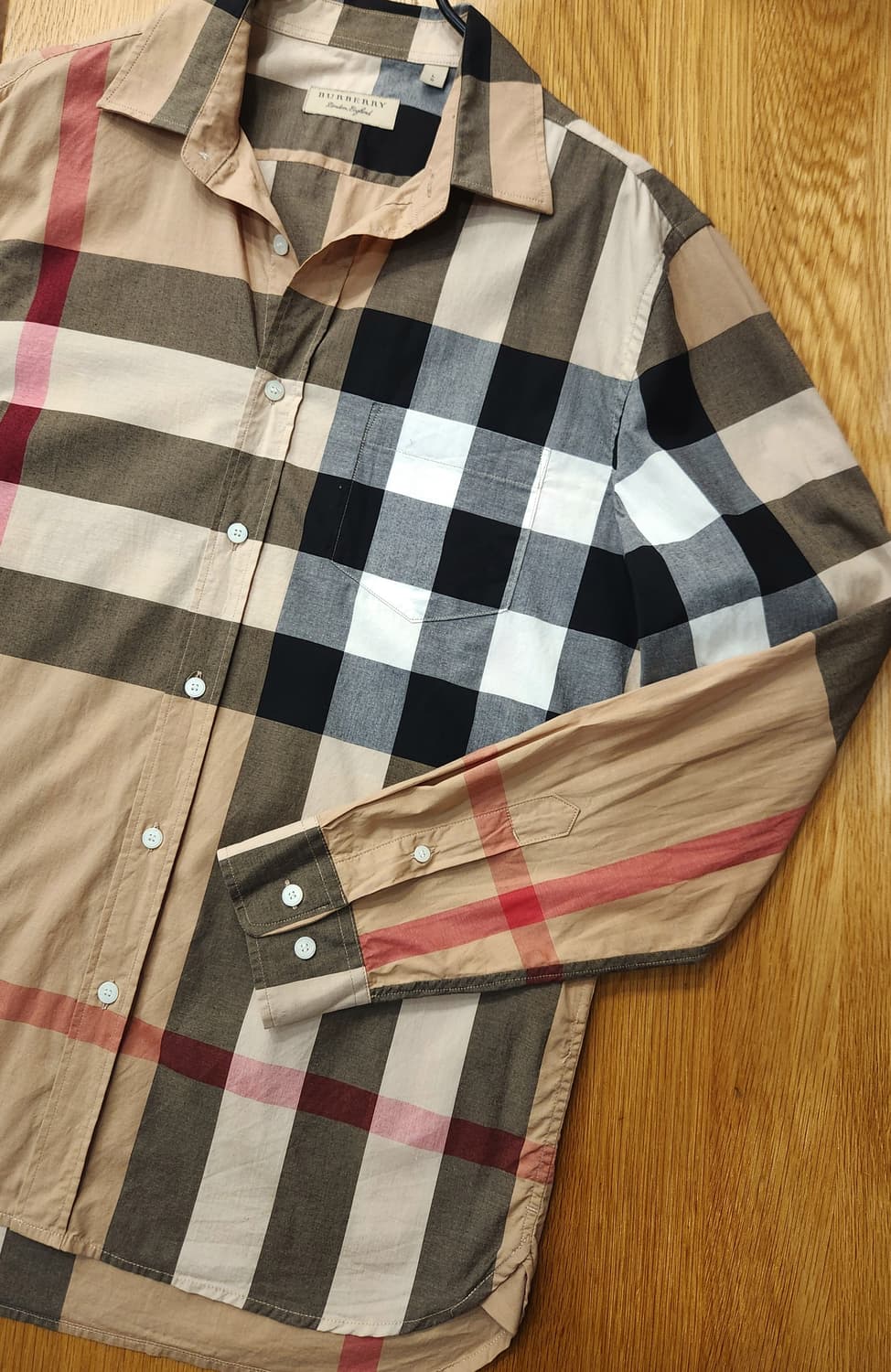 버버리 아카이브 코튼 체크셔츠 상품이미지4
