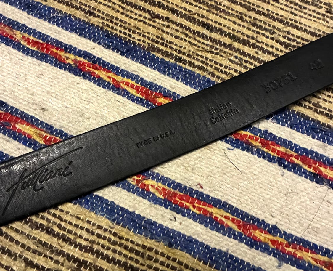 (32~38)90s USA 카프스킨 레더 빈티지 웨스턴벨트 가죽벨트 상품이미지8