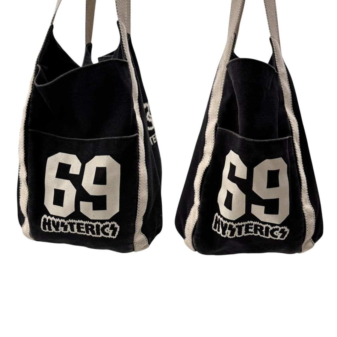 히스테릭글래머 캔버스 숄더백 블랙 상품이미지6