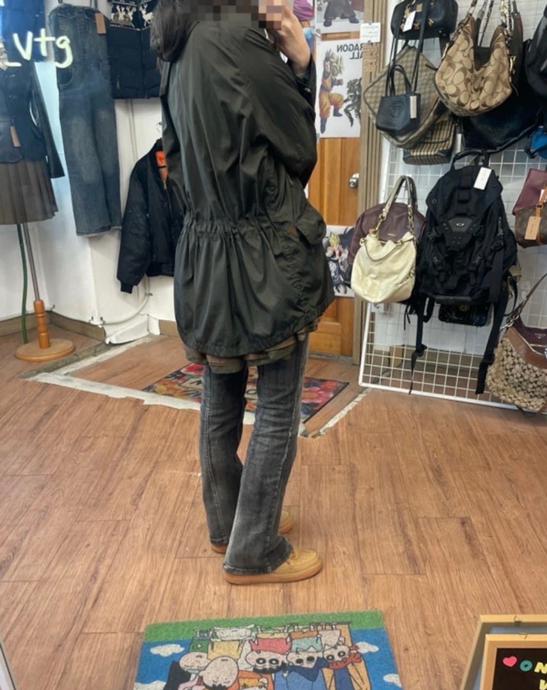 몽클레어 카키 야상 레인코트 자켓 상품이미지2