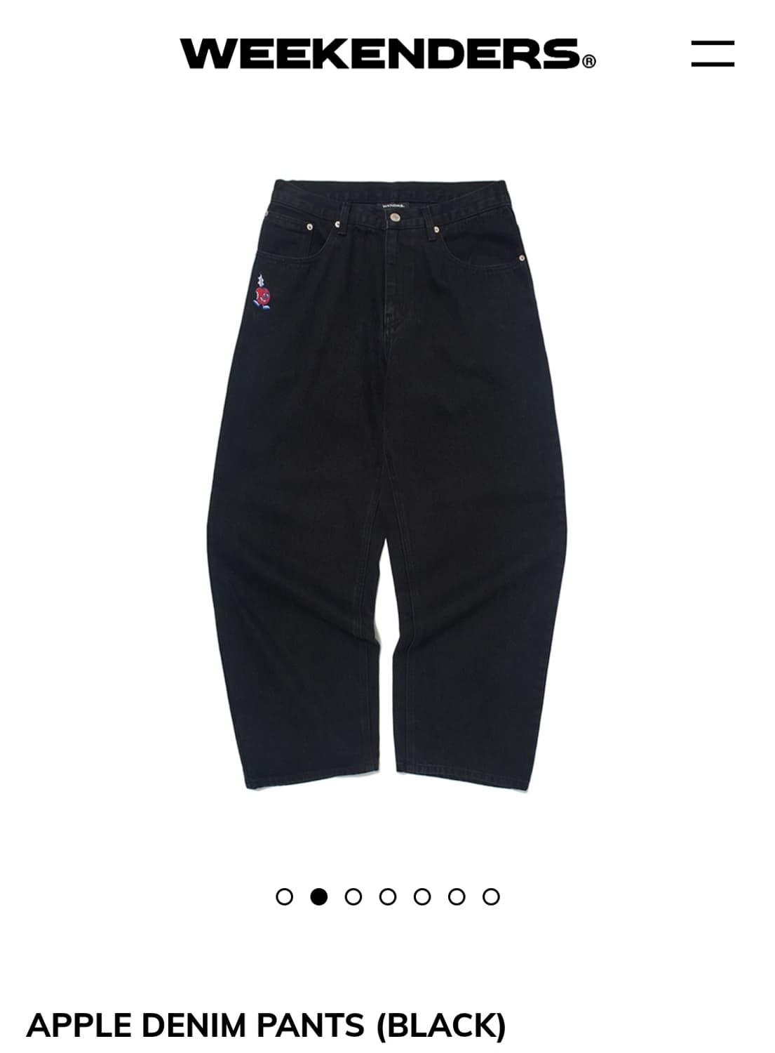 위캔더스(WKNDRS) 애플 데님 팬츠 판매합니다. 상품이미지2