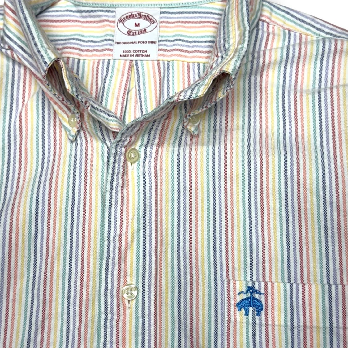 [M] 브룩스브라더스 배색 스트라이프 셔츠 상품이미지4
