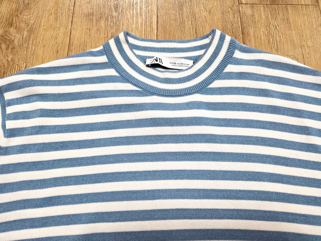 자라(ZARA) 스트라이프 크롭니트 44-66 상품이미지2