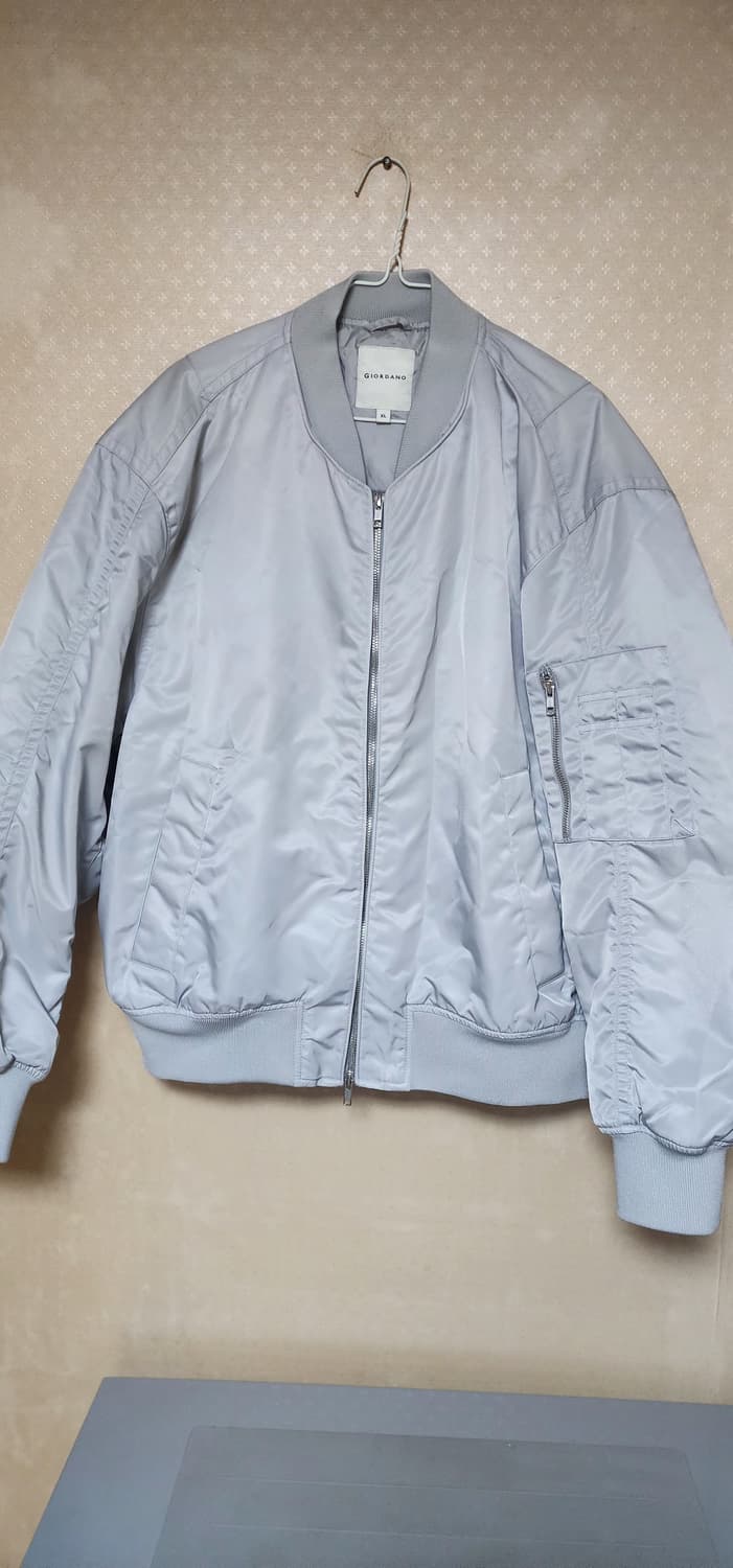 지오다노 라이트 그레이 봄버 자켓항공점퍼xl새거급 상품이미지1