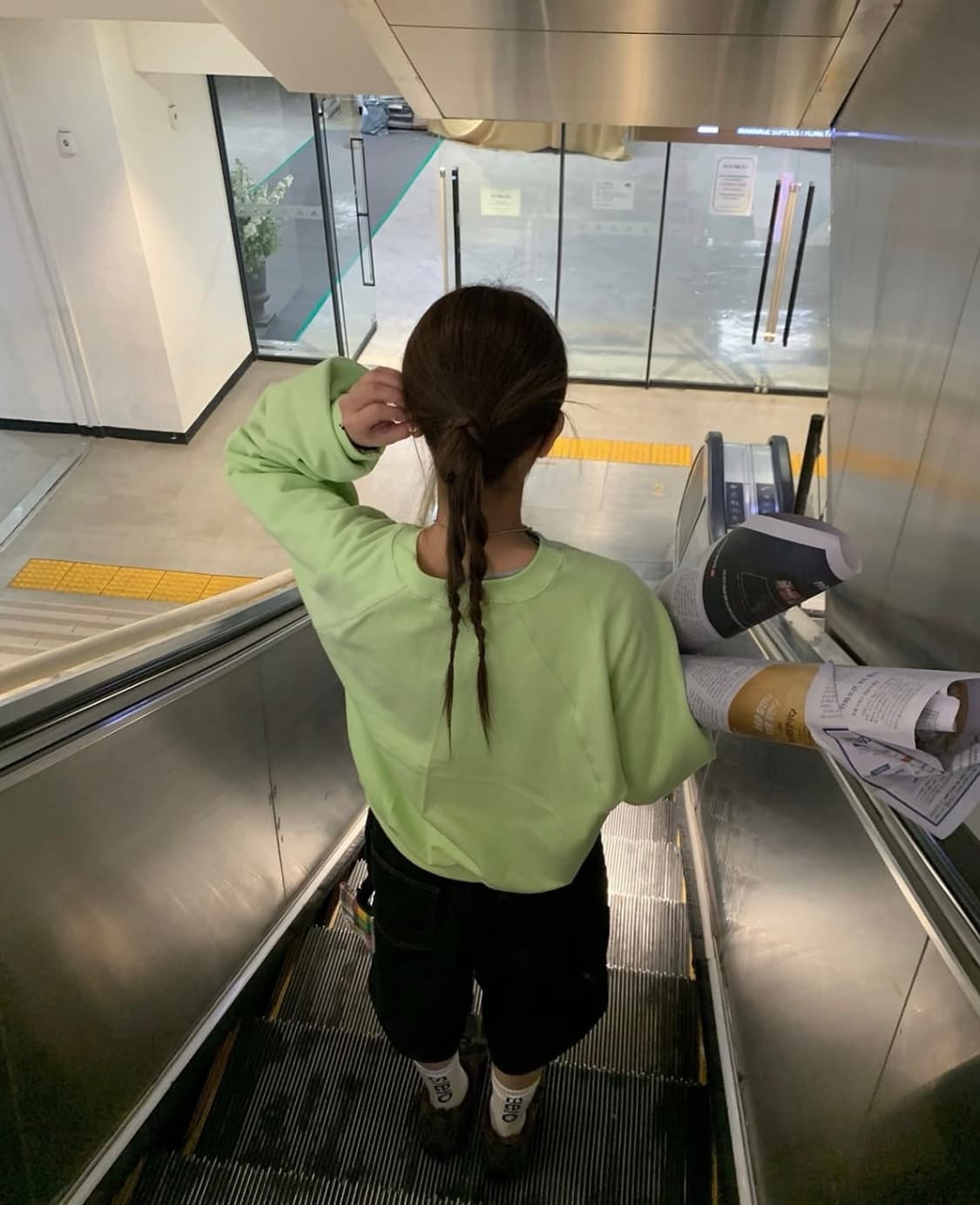 라임색맨투맨+버뮤다팬츠 상품이미지3