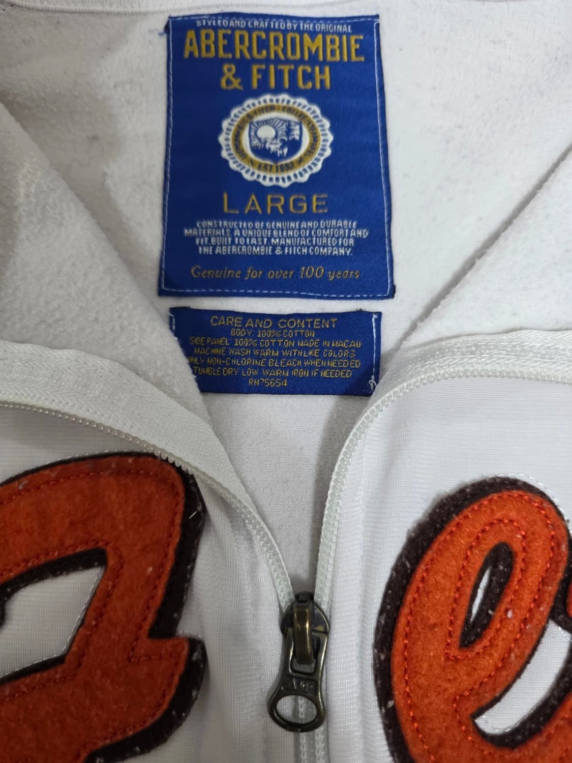 아베크롬비 아플리케 자수 트랙탑 저지 L 상품이미지4