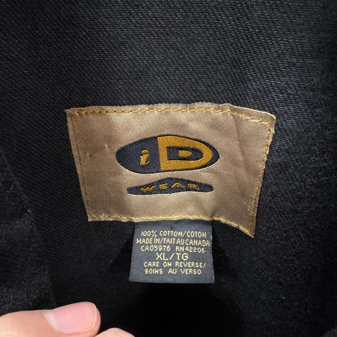 00s USA VINTAGE 코튼 워크 자켓 레드 배색 블랙 상품이미지7