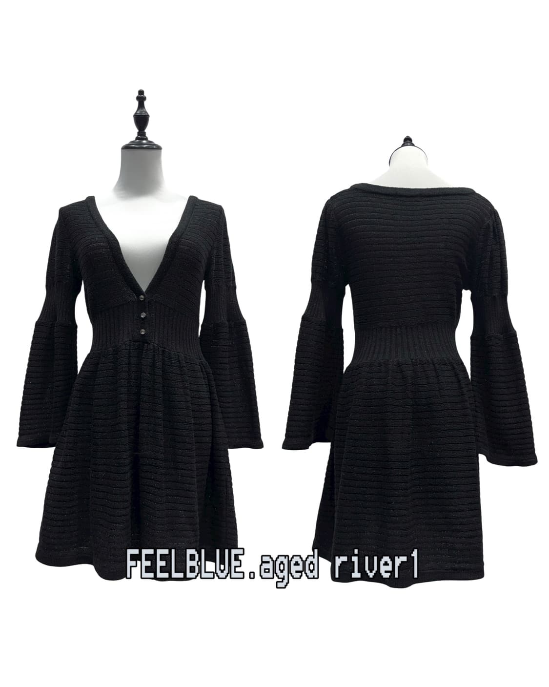 Goth fairy knitdress slipdress 2pcs set 상품이미지4